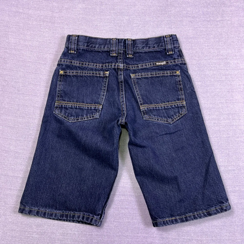 Wrangler Regular Fit Mid Rise Denim Shorts Boys Size 12 Blue‎ Cotton Blend
